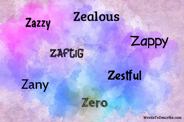 adjectives beginning with Z
