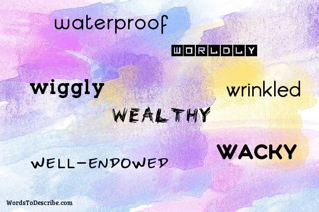 adjectives that start with w