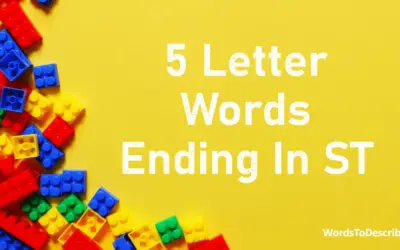 5 Letter Words Ending In ST