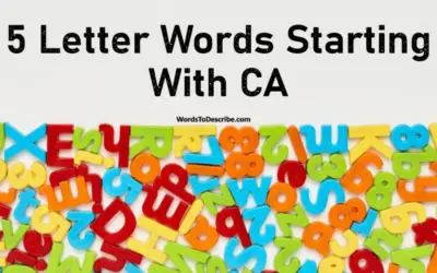 5 Letter Words Starting With CA